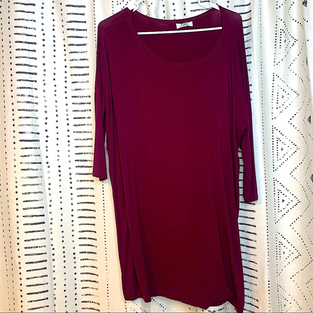Long Sleeve Piko Dress